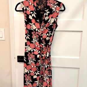 Vintage BCBG Light, polyester wrap dress.